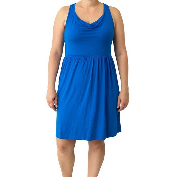 Women's Blue Sleeveless Sequin Knee Length Dress Size L‎ Party/Cocktail - Picture 1 of 6